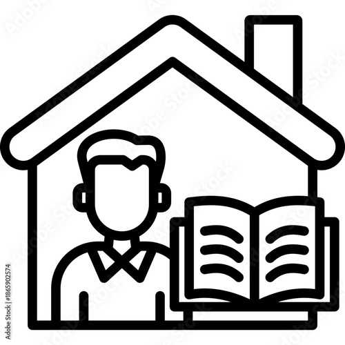 Homework Responsibility line icon