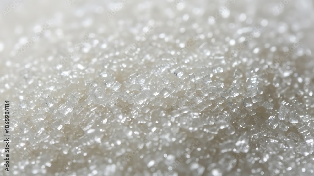 Obraz premium White sugar crystals closeup granular