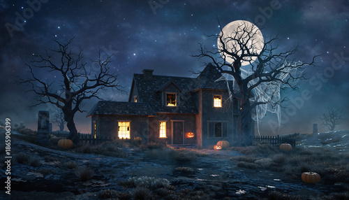 haunted house in the forest