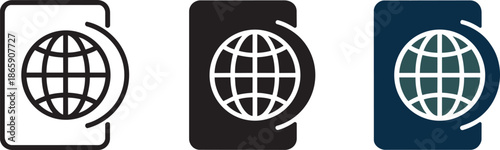 Passport vector icon for travel and identification documents digital illustration concept