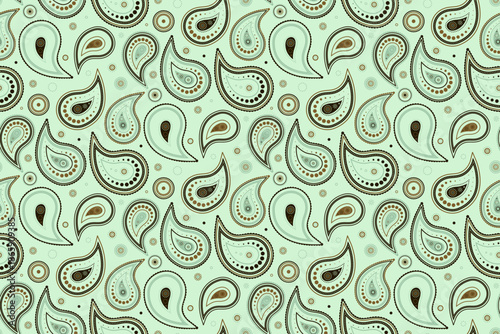 Dot trend to paper boteh. Striped paisley and heritage repetition. Detailed sparse and foliage stylish.