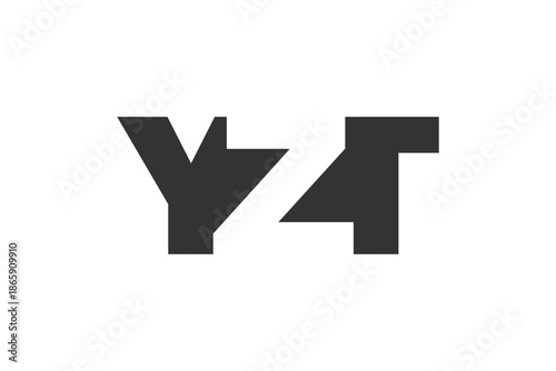 YZT logo design. Initial letter Y Z T bold font style for tech startups, consulting, corporate branding. Creative company name, headlines typography identity, trendy logotype.