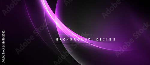 Abstract purple lines over dark background. Modern design element, suitable for digital projects or presentations. Minimalist aesthetic.