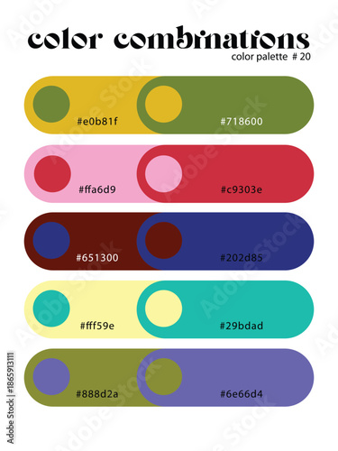Systematically  Color collection Combinations that you can use in  multiple ways, whether you want color combinations for clothes, home paint or anything else,