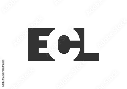 ECL logo design. Initial letter E C L bold font style for tech startups, consulting, corporate branding. Creative company name, headlines typography identity, trendy logotype.