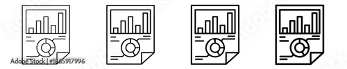 Data Analysis Icon Set Different Style Collection
