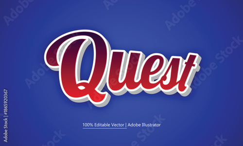 Quest text effect and ai vector file
