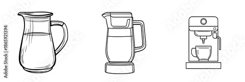 Elegant Line Art of a Soothing Soy Milk Maker