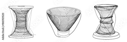 Monochrome Minimalist Spool Net Art