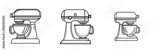 Elegant Line Art: A Classic Stand Mixer