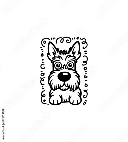 Dogs faces doodle   Collection of hand drawn funny cute faces of dogs pets of different breeds and fur styles isolated on transparent background. Illustration of dogs breeds for kids