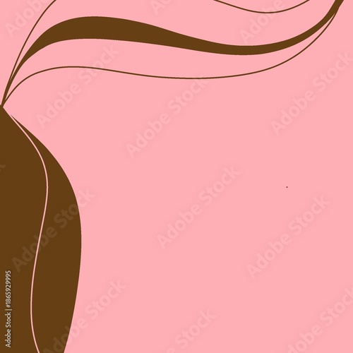 Vector two tone illustration of an abstract background with leaf, flowers shape. Backgorund card, template