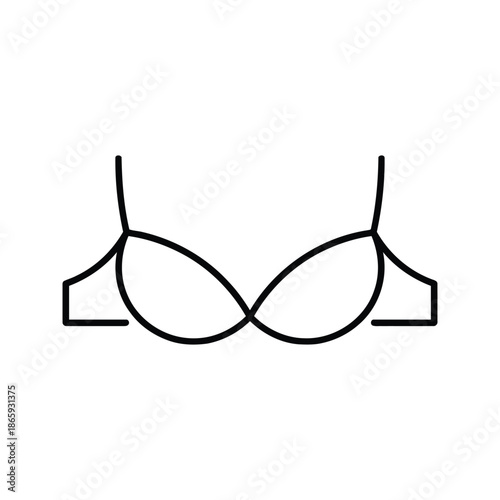 Black Lace Bra Outline.