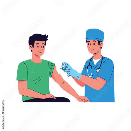 Doctor prepares for blood test.