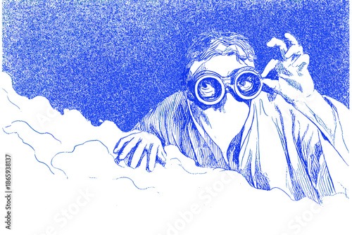 Retro Cartoon Monkey with Cassette Player