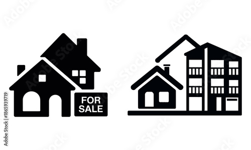 Real estate housing icons