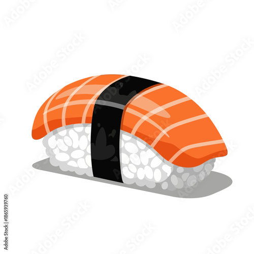 Delicious salmon nigiri sushi, a classic japanese culinary delight