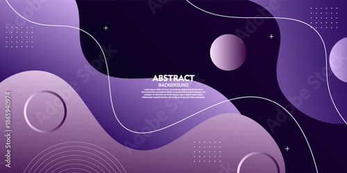 Futuristic abstract banner background. Simple and elegant purple background design with overlapping wave pattern concept. Vector eps10