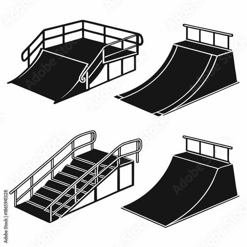 Skate park elements