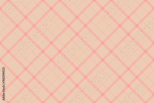 Crease tartan seamless texture, plank pattern plaid check. Mexico background vector fabric textile in light and red colors.