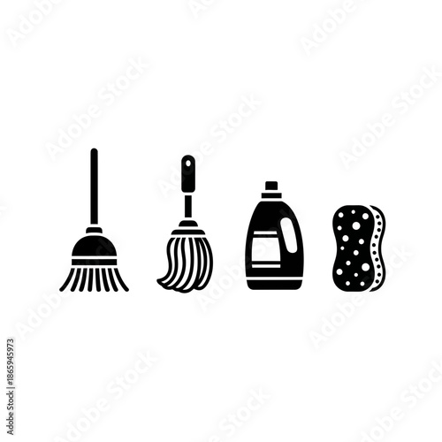Cleaning tools and supplies for a sparkling clean home