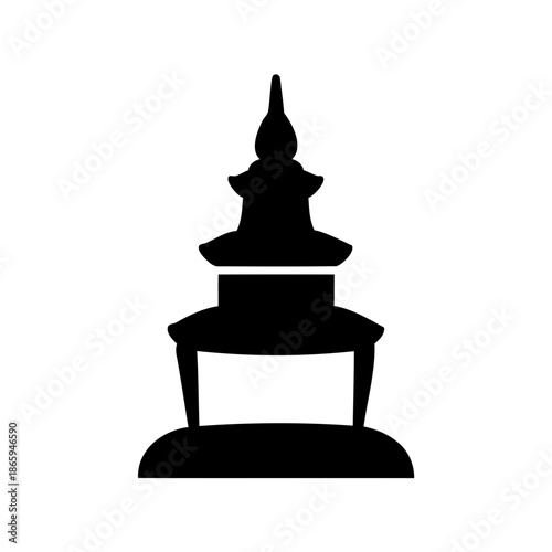 silhouette of a pagoda
