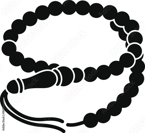 Traditional islamic prayer beads for spiritual reflection and meditation