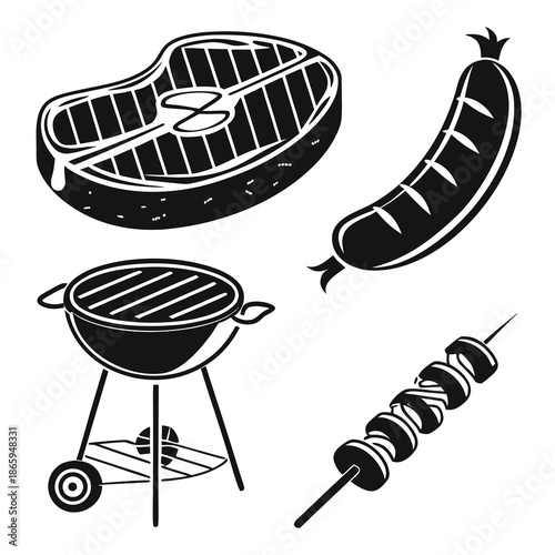 Bbq and grilling illustration