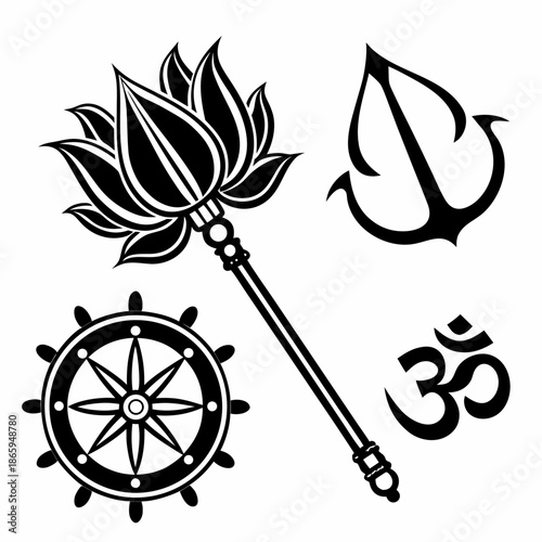 Spiritual symbols illustration