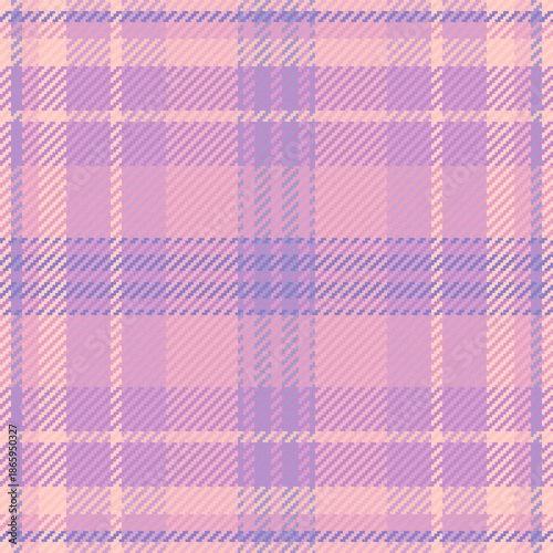 Tablecloth background check fabric, proud seamless texture plaid. Dog tooth textile tartan vector pattern in light and purple colors.