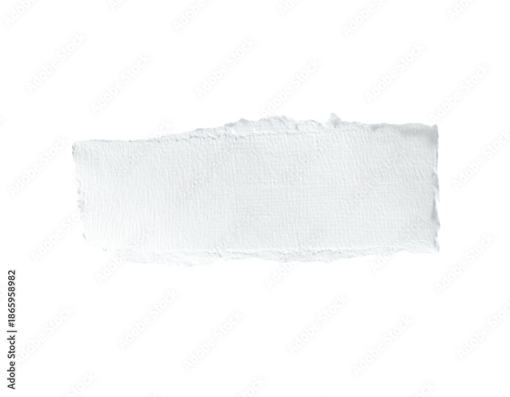 Obraz premium Close-up of a white paper fragment with torn edges against a black background