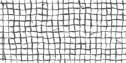 Dark gray hand drawn grid pattern on white background sketchy