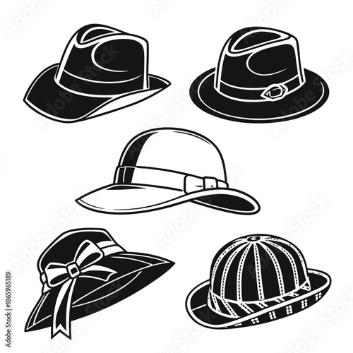 Collection of vintage hats