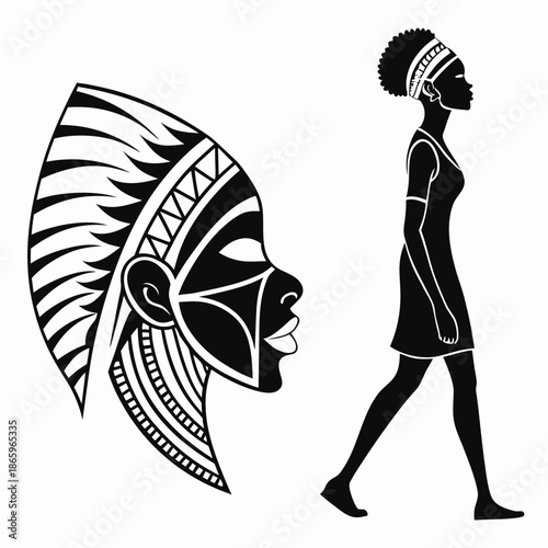 African cultural silhouette