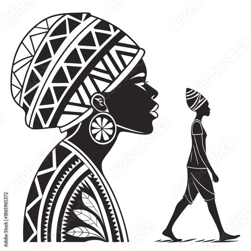 African silhouette illustration