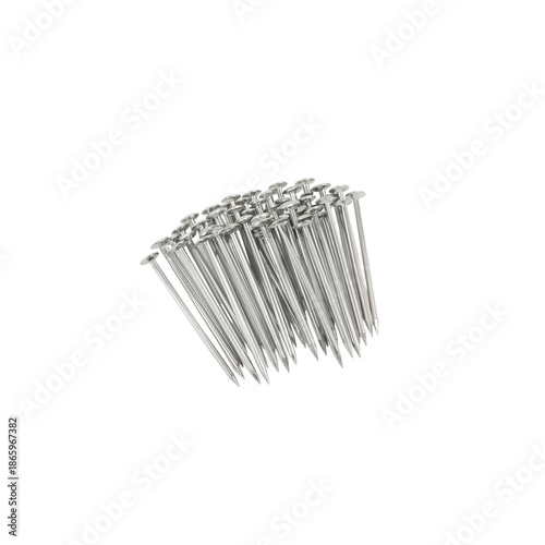 Nails Arranged in a Pile Ready for Construction Work in a Home Improvement Pr...