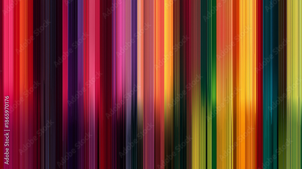 Obraz premium Bright Multicolor Vertical Striped Abstract Background, Colorful Gradient Lines Texture for Modern Design, Creative Posters, Digital Art, Branding, Websites, and Social Media Projects