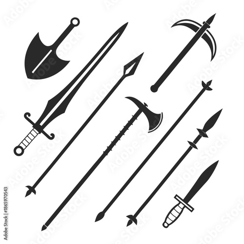 Medieval weaponry collection
