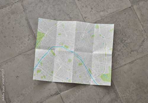 Mockup Of Customizable Paper Folded Multiple Times