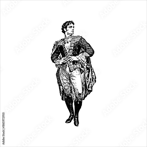 Vintage Elegant Gentleman Illustration