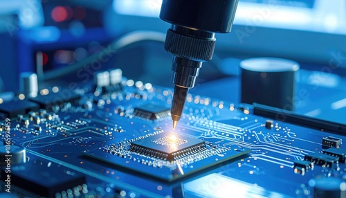 Precision Robotics - Automated Microchip Manufacturing with Advanced Technology.