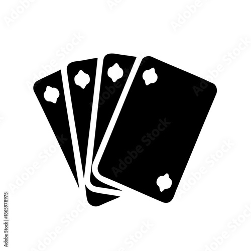 A collection of playing cards represents games, risk, and a winning hand