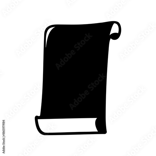 Elegant scroll with a classic curled design, perfect for historical documents