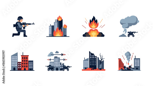 Conflict and destruction: isometric urban warfare and explosions