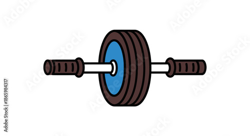 Abdominal Roller Wheel with Gripped Handles for Core Strength Training.