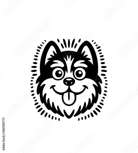  Dogs faces doodle Collection of hand drawn funny cute faces of dogs pets of different breeds and fur styles isolated on transparent background. Illustration of dogs breeds for kids