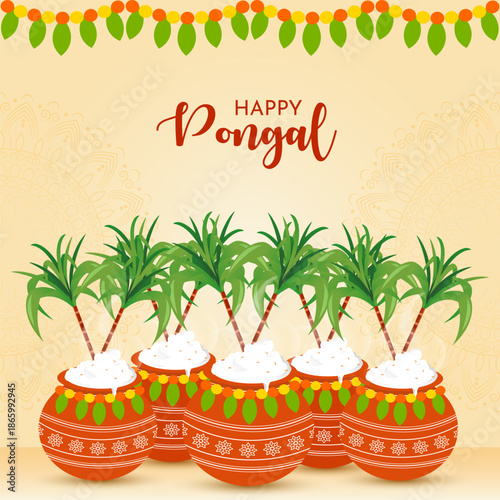 South Indian festival celebration background design vector illustration.