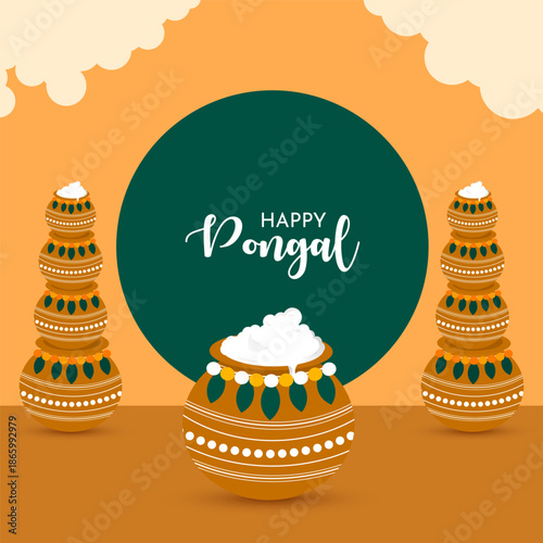 South Indian festival celebration background design vector illustration.