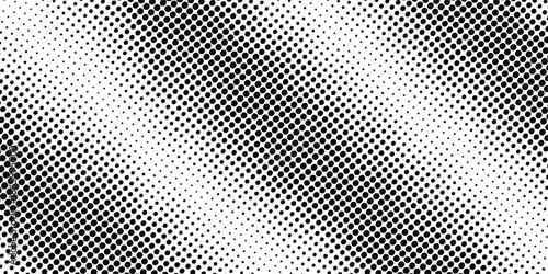 Abstract monochrome halftone dot pattern background, seamless geometric texture for modern design, printing, wallpaper, branding, posters, web, marketing use