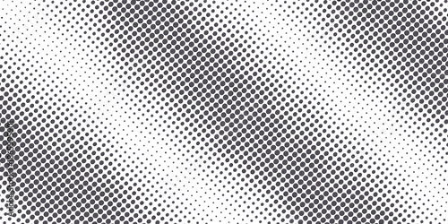 Abstract monochrome halftone dot pattern background, seamless geometric texture for modern design, printing, wallpaper, branding, posters, web, marketing use